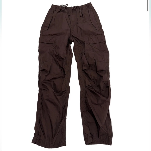 Aritzia Tna Sz XS Squad Pocket Parachute Pant Brown - Picture 6 of 15